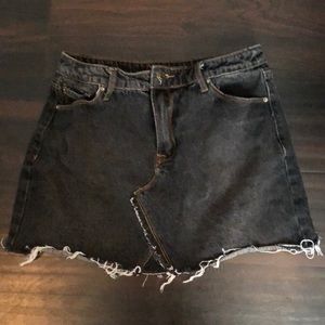 Forever 21 Mini Black Jean Skirt L
